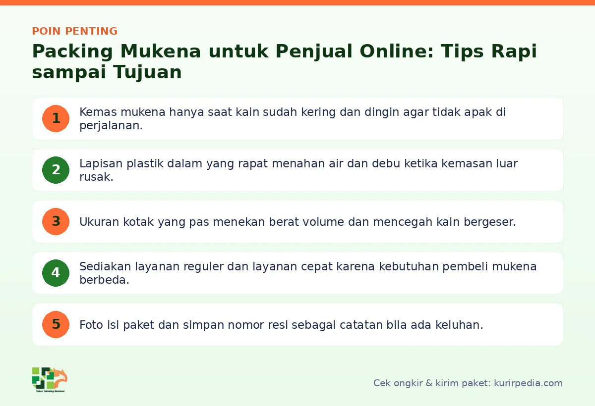 Poin penting: Packing Mukena untuk Penjual Online: Tips Rapi sampai Tujuan