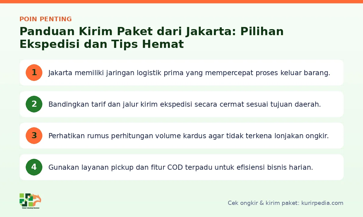 Poin penting: Panduan Kirim Paket dari Jakarta: Pilihan Ekspedisi dan Tips Hemat