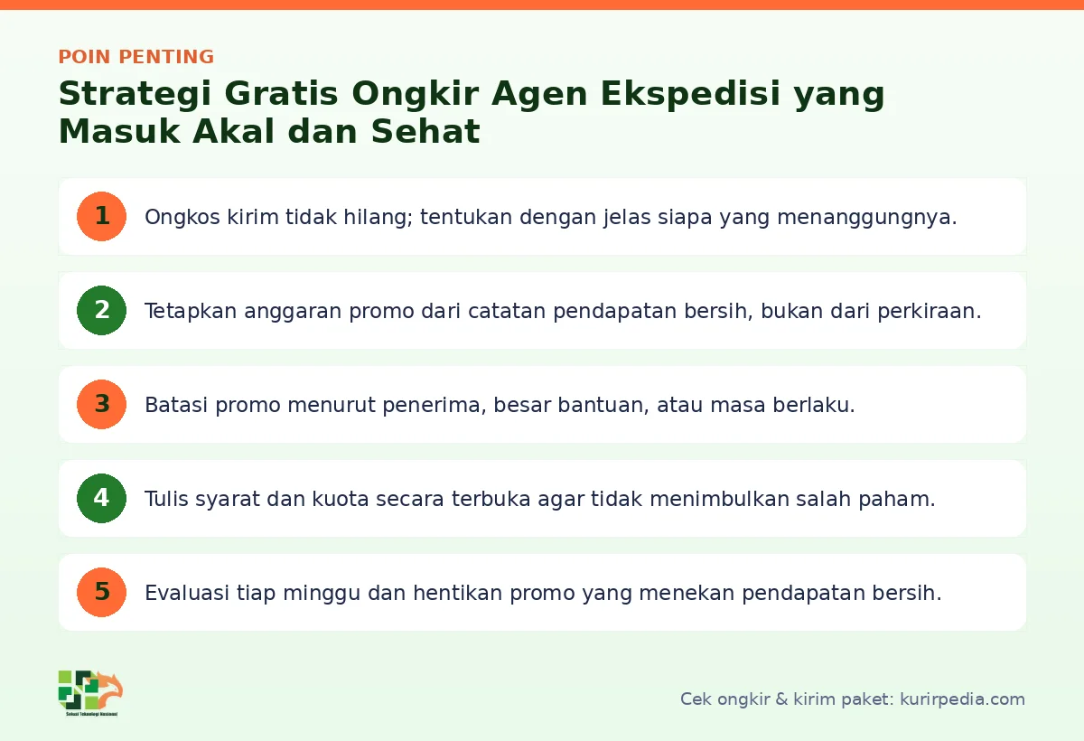 Poin penting: Strategi Gratis Ongkir Agen Ekspedisi yang Masuk Akal dan Sehat