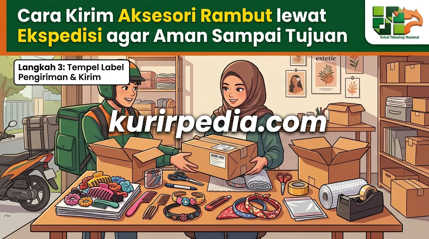 Visual cara kirim aksesori rambut - Cara Kirim Aksesori Rambut lewat Ekspedisi agar Aman Sampai Tujuan